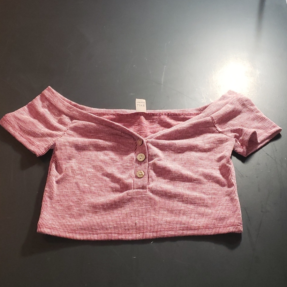 Off the shoulder crop top